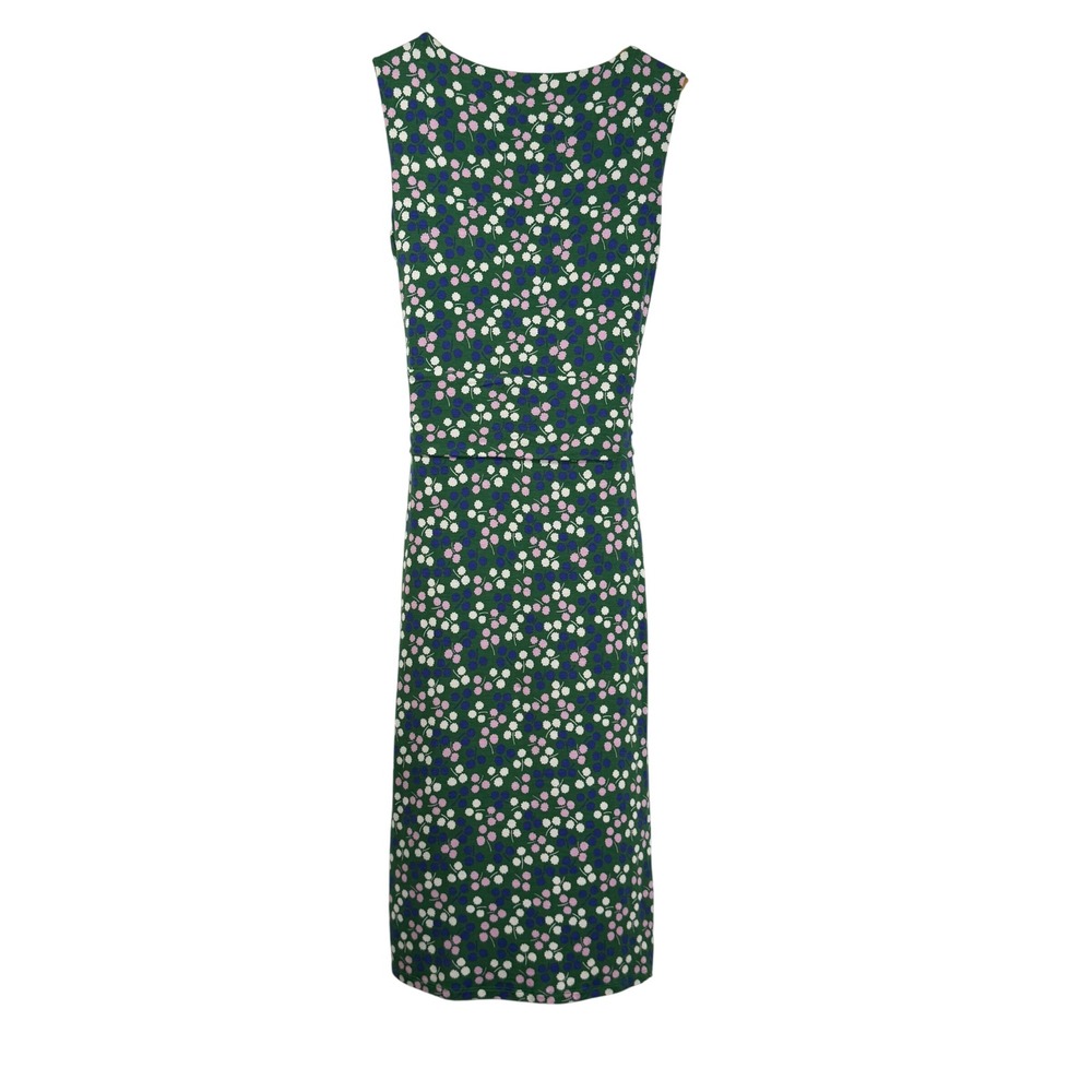 Boden Silvia Wrap Tie Midi Dress Mod Floral Sleeveless Sheath Dress Womens 2